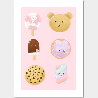 Cute desserts Posters and Art